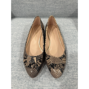 Loeffler Randall Python Flat in Black & Gray